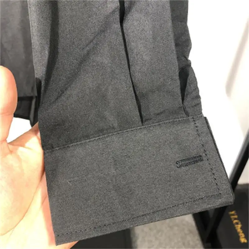 Men's Long-Sleeve Shirt Spring And Autumn New Asymmetric Personality Niche Design Gothic Leisure Loose Large Size Shirt