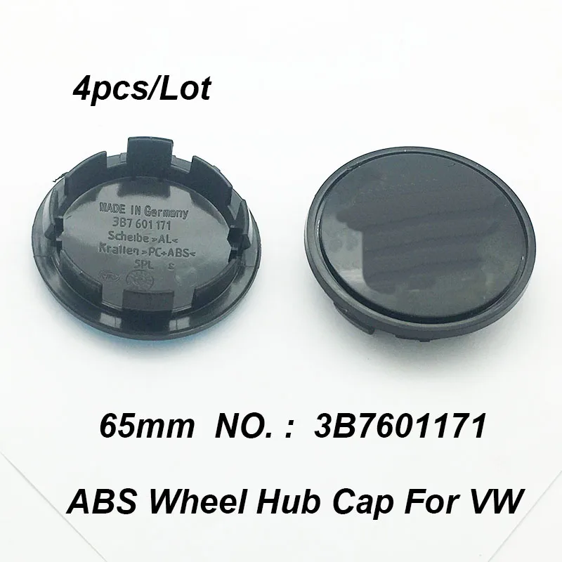

4X 65mm 6.5cm 3B7601171 Car Wheel Hubcap Emblem Wheel Rim Center Cap For Passat B6 B7 CC MK5 MK6 Tiguan Logo