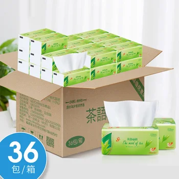 

Log paper, three layers, a bag of facial tissues, napkins, family sanitary napkins