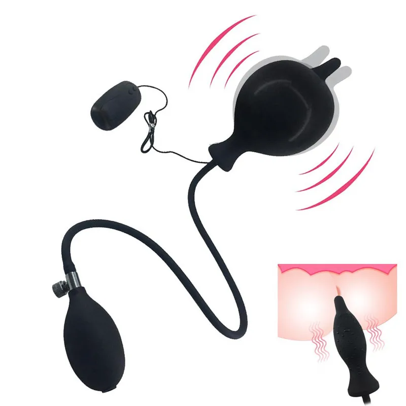 Inflatable Plug 10 Vibrators Anal Dilator Gay Sex Toys for Women Dildo Pump Adults Men Expandable Butt Plugs Balls H8-98 | Красота и