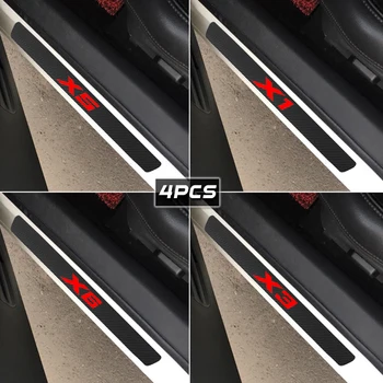 

4Pcs Car Door Plate Carbon Fiber Anti Scratch Stickers for BMW 1 2 3 5 6 7-Series X1 X3 X4 X5 X6 M1