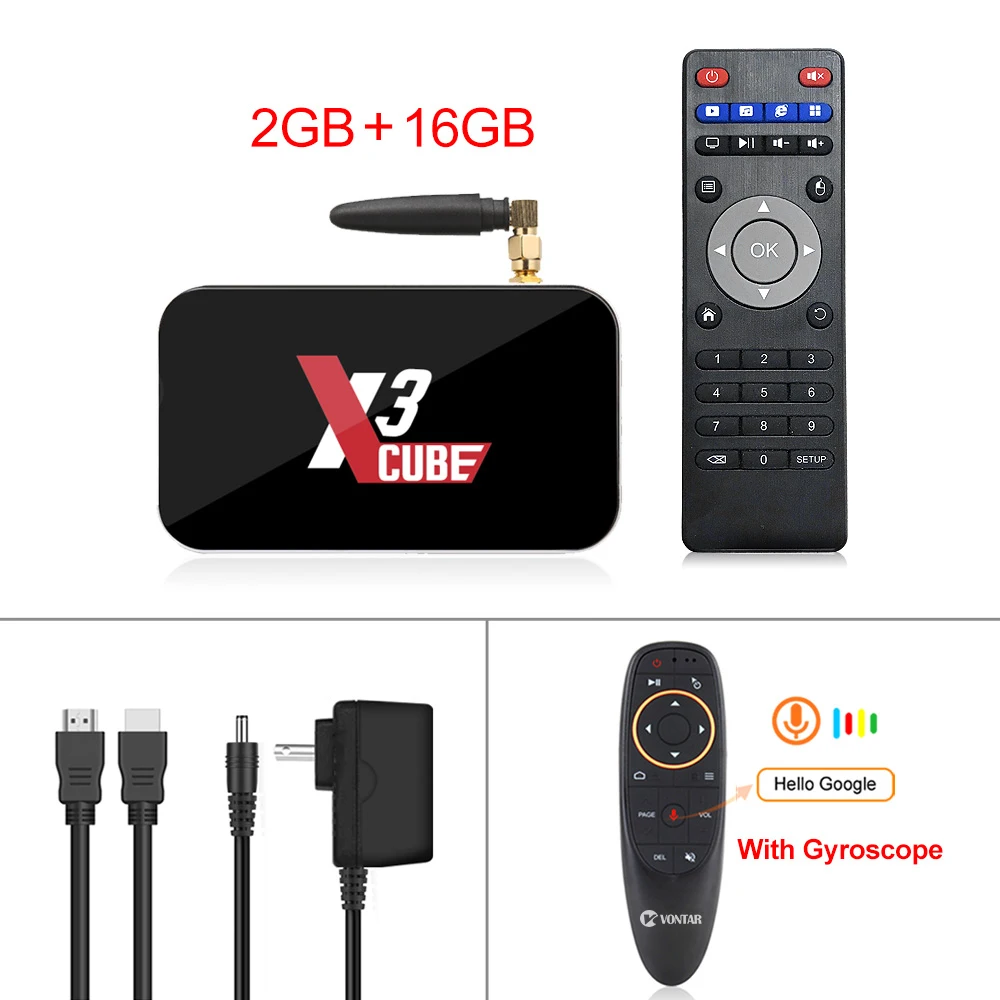 X3 PRO X3 cube Amlogic S905X3 Android 9,0 tv Box 2 ГБ 4 ГБ DDR4 16 ГБ 32 ГБ rom 2,4G 5G WiFi 1000M LAN Bluetooth 4K HD медиаплеер - Цвет: X3 Cube with G10s