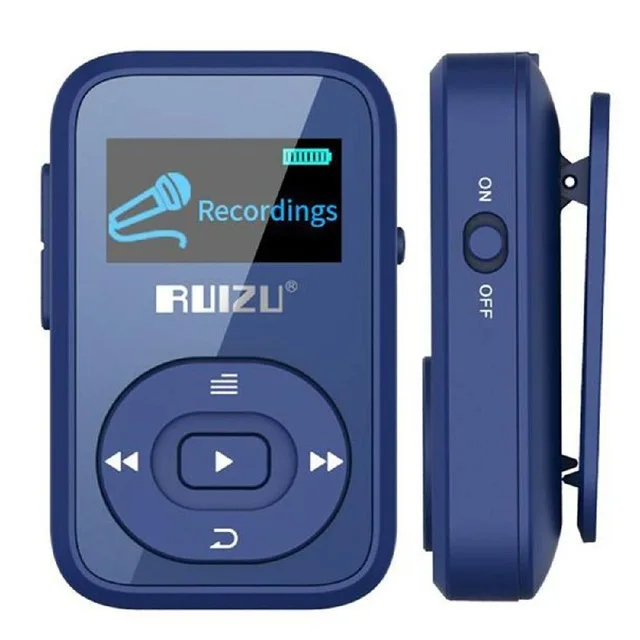 New Arrival Original RUIZU X26 Sport Bluetooth MP3 Player 8gb Clip Mini with Screen Support FM,Recording,E-Book,Clock,Pedometer 