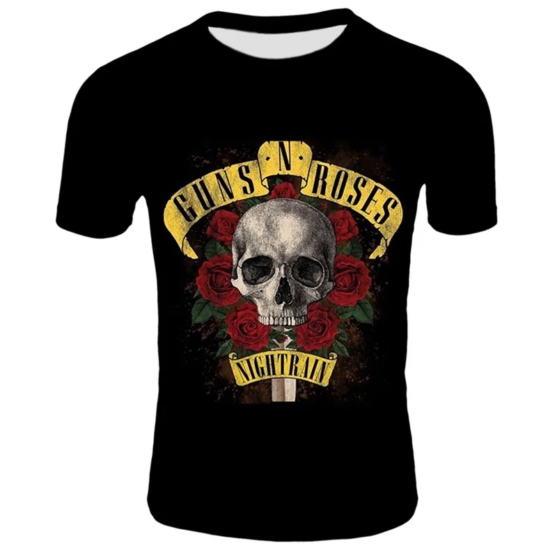 Новинка 2020! Новые мужские и женские футболки Guns N 'Roses летние черные для мужчин