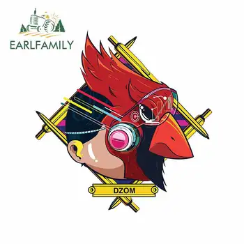 

EARLFAMILY 13cm x 12.7cm for Dzom Red Eagle Bumper RV Laptop Bumper Car Stickers Anime Decal Cartoon Personality Car Accessories