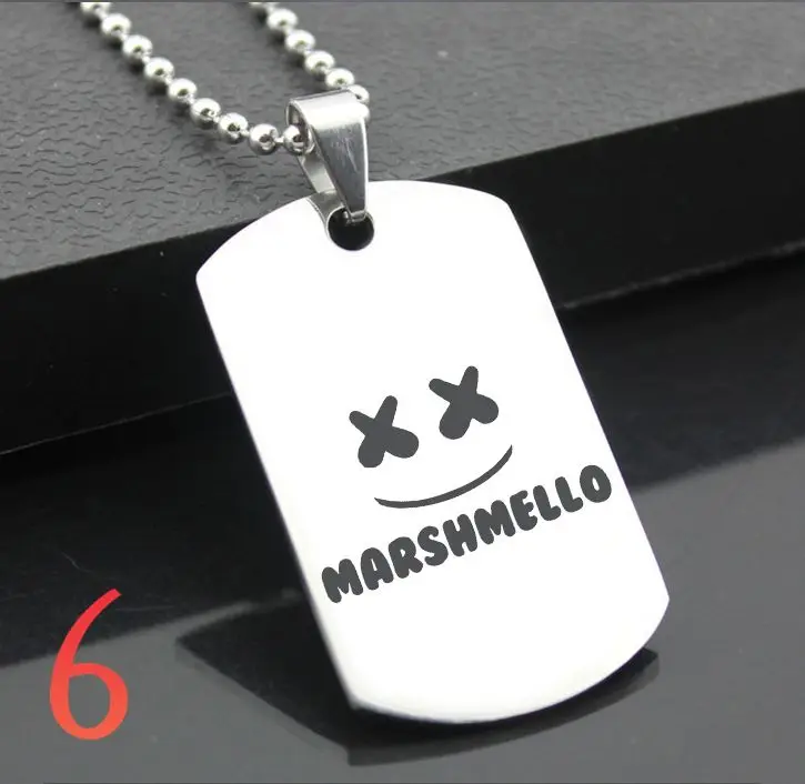 MARSHMELLO MHT01 классический брелок из нержавеющей стали с гравировкой метки стальная армейская подвеска-открытка для ожерелья