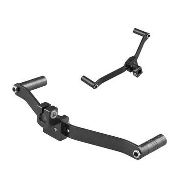 

Universal Motorcycle Dual Two Way Gear Shift Lever Footrest Pedal Shifter Aluminum Black Gear Shift Lever Footrest Foot peg