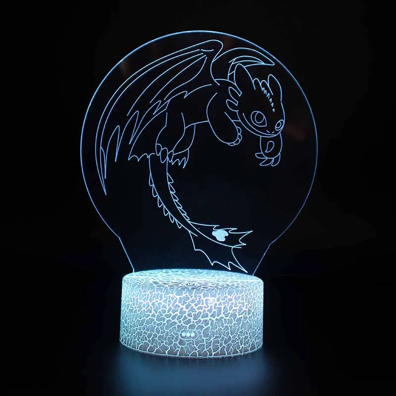 

LED Creative Animal Model Lamp Kids Bedroom 3D Illuminated Lamp Touch Night Light With 7 Color Changing Bedside Lights Gift