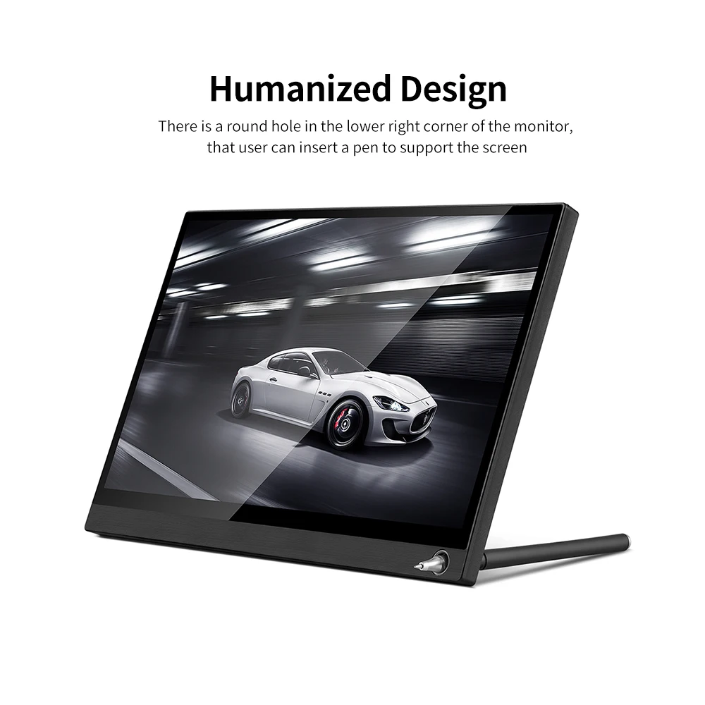  Arealer Touch Screen Portable Monitor 12.5'' LED Monitor HD 1080P Expansion Screen Portable Monitor