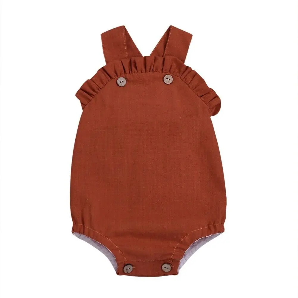 US STOCK Cotton Newborn Baby Boy Girl Romper Bodysuit Sunsuit Summer Outfit Set Clothes