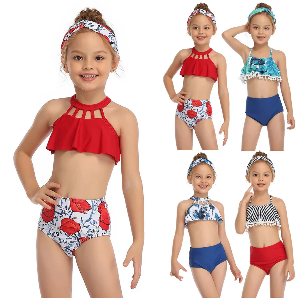 

Mother And Daughter Print Two Piece Swimsuit Matching Swimsuit Clothing Up Thong Biquini High Cut Swimwear Women Mini Swimsuit