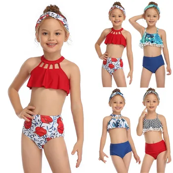 

Mother And Daughter Print Two Piece Swimsuit Matching Swimsuit Clothing Купальник Biquini Купальники