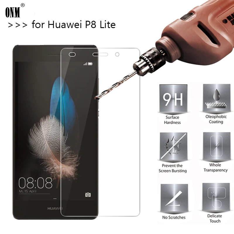 2.5D 0 26 мм 9H Премиум Закаленное стекло для Huawei P8 Lite защита экрана закаленная