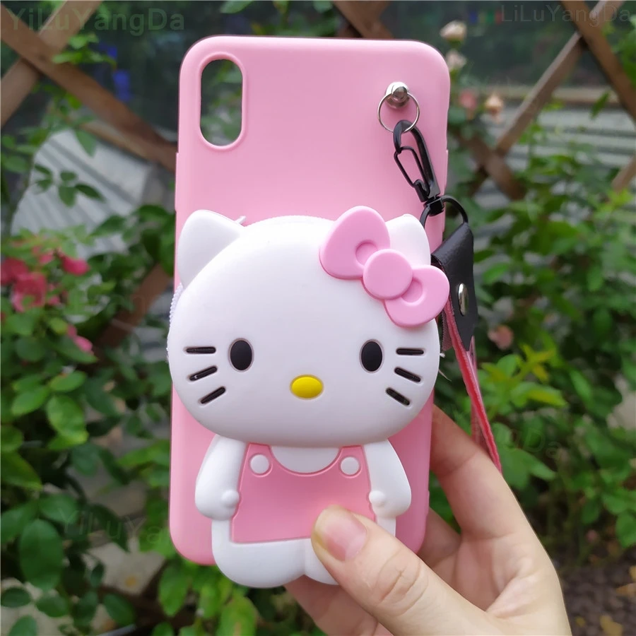 Мультяшная Мелодия totoro stitch кошелек на молнии для телефона чехол для iPhone 5 5S SE 6 6s 7 8 Plus X XR XS 11 Pro Max Мягкий силиконовый чехол сумка