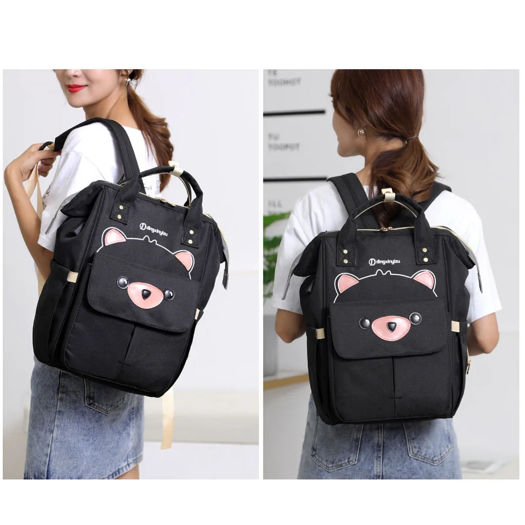 MAIOUMY женский рюкзак с USB зарядкой, милый нейлоновый женский рюкзак с мультяшным принтом, школьный рюкзак, водонепроницаемая Вместительная