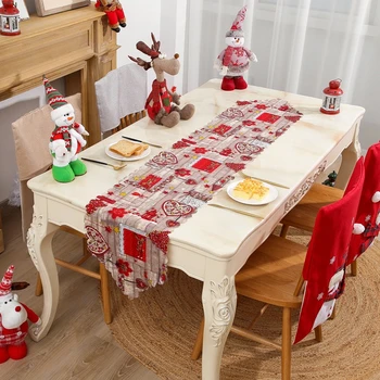 

Santa Claus Christmas Decoration Table Runner Placemat Tablecloth Mat Wedding Xmas New Year Party Banquet Home Decor 63129