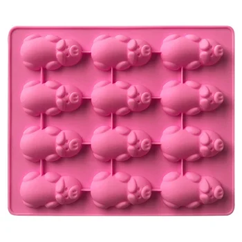 

12 Hole Pig Shaped Silicone Cake Mold Cute Chocolate Jelly Rock Sugar Mold DIY Baking Mold Baking Tool