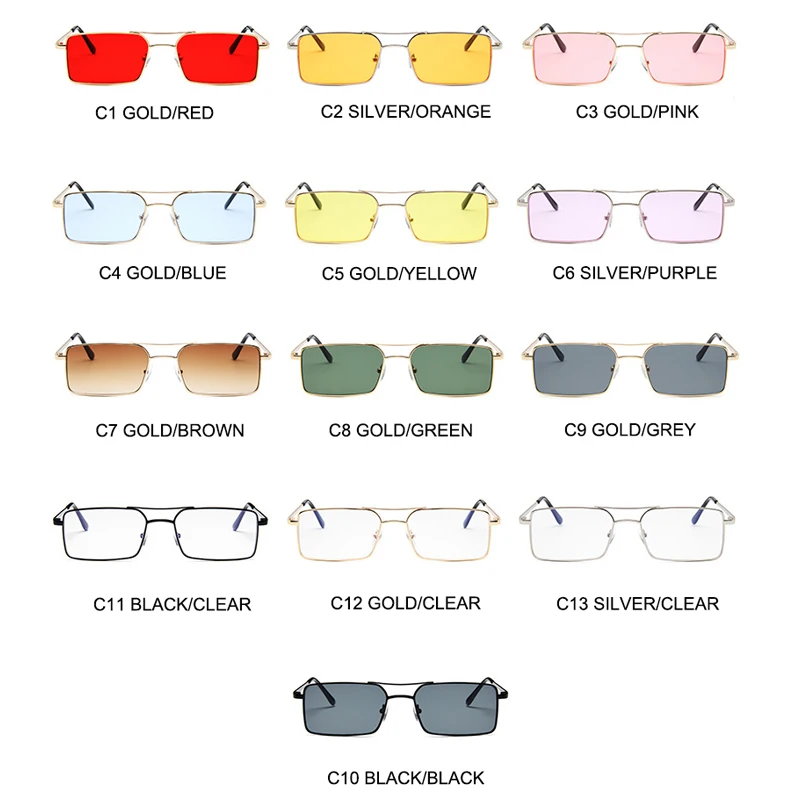 OEC CPO Vintage Square Metal Steampunk Sunglass Women Brand Designer Metal Punk Sun Glasses Driving Men Oculos De Sol O156