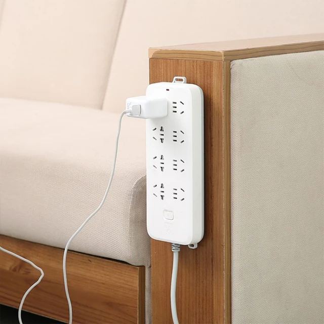 3 Pièces Support Multiprise Power Strip Holder Support Mural Multiprise,Adhesive  Punch-Free Socket Holder Support Multiprise Adhésif pour Multiprise avec  Interrupteur 