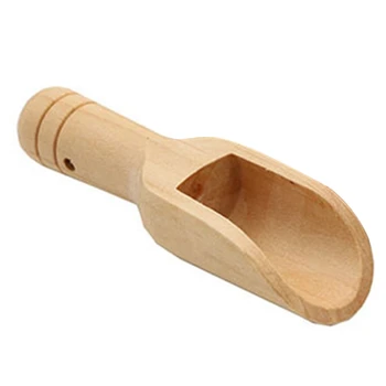 

1pcs High Quality Mini Wooden Scoops Bath Salt Powder Spoon Bath Shower SPA Tool Bath Salts Candy Laundry Detergent Powder Spoon