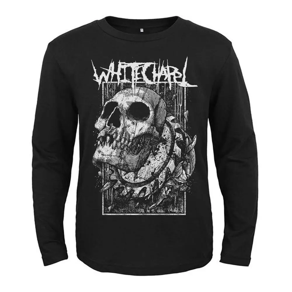 Женская рубашка с длинным рукавом и черепом|Футболки| |