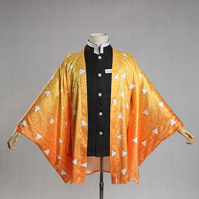 Demon Slayer Kimetsu no Yaiba Cosplay Costume Rengoku Kyoujurou Kanroji Mitsuri Agatsuma Zenitsu Men Women Jacket Haori Kimono only outside Kimono
