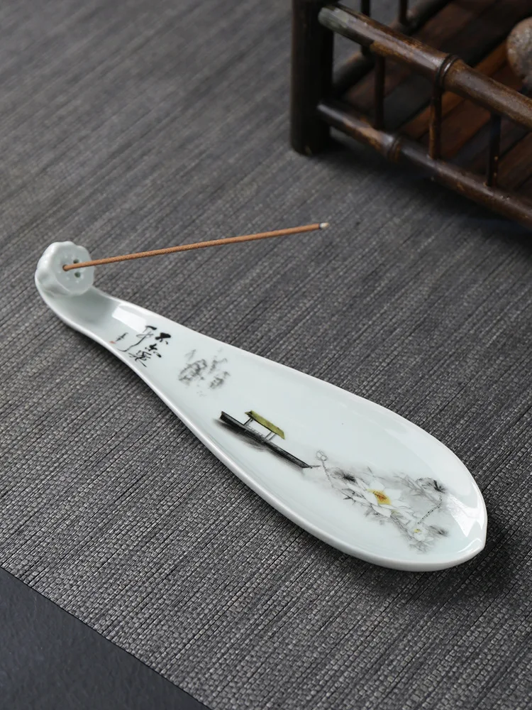 [Ручная роспись держатель ладана] Joss-stick керамическая горелка для благовоний Бытовая креативное сиденье Ретро машина для благовония дзен дом