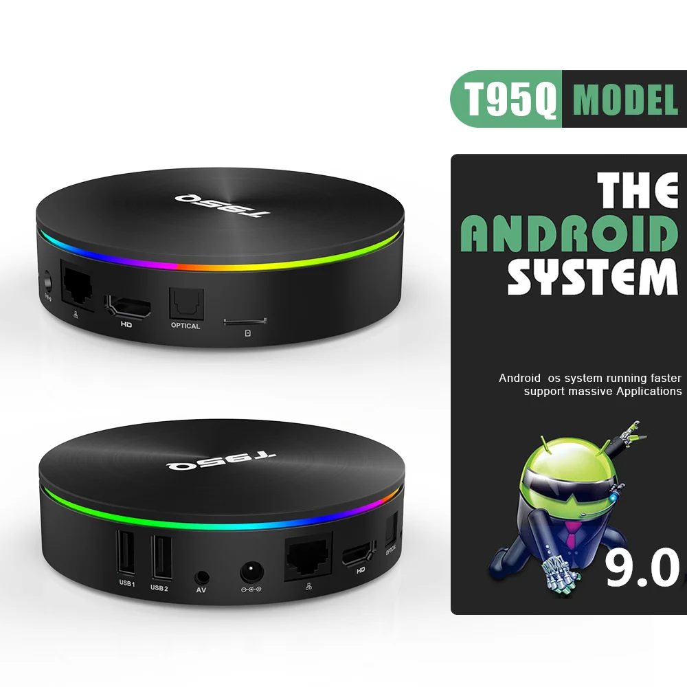 Android 9.0 Set Top Box T95Q TVBOX 4GB 64GB Android 8.1 Amlogic S905X2 TV BOX QuadCore 2.4GHz 5GHz