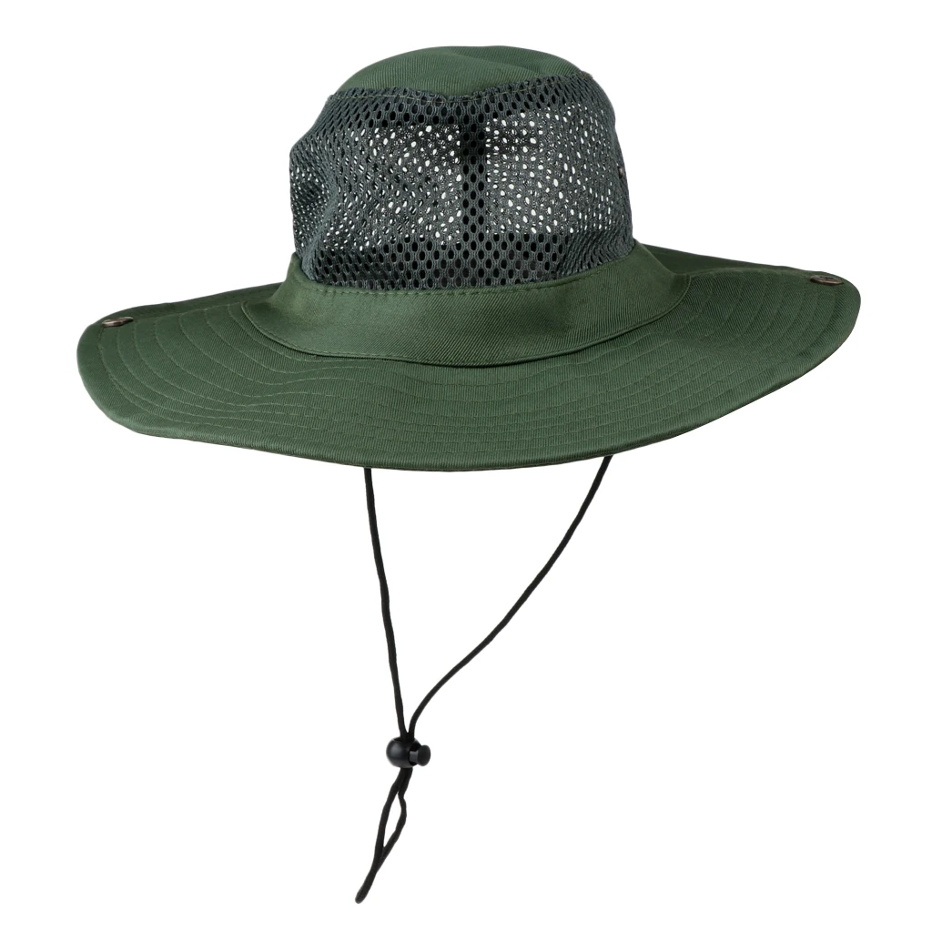 Outdoor Sun Protection Wide Brim Bucket Hat Breathable Boonie Cap for Fishing Boating Hunting Hiking Camping