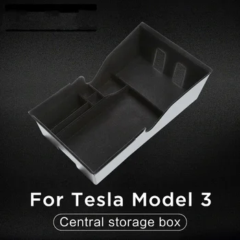 

Car Interior Central Storage Box Stowing Tidying For Tesla Model 3 2017-2019 LHD Car Styling Accessories