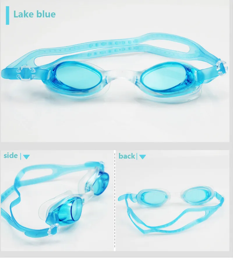 Lake blue MYSTYLE очки для плавания мужские/wo мужские очки для плавания HD Взрослые водонепроницаемые многоцветные ПВХ очки для плавания пластиковая коробка - Цвет: Lake blue