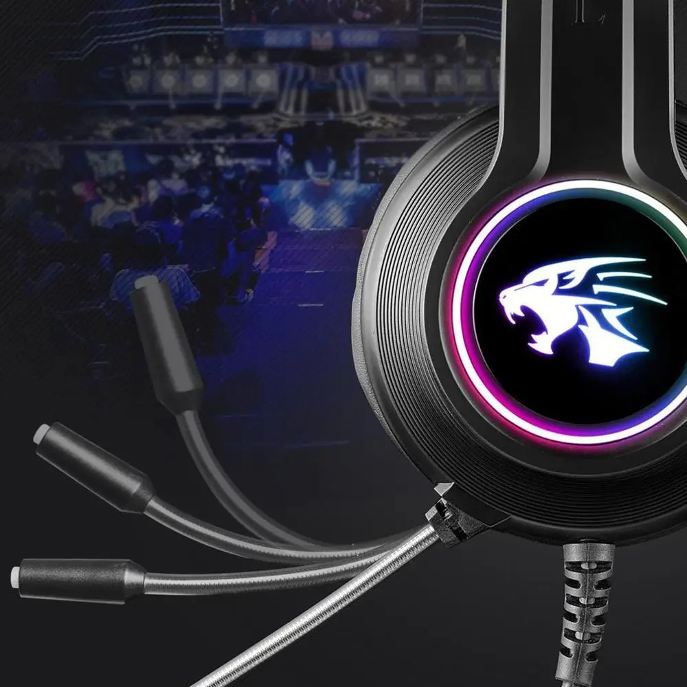 Profession Gaming Headset Deep Bass Game Headphones with Microphone for Computer Gamer 7 1 USB Channel Surround Sound