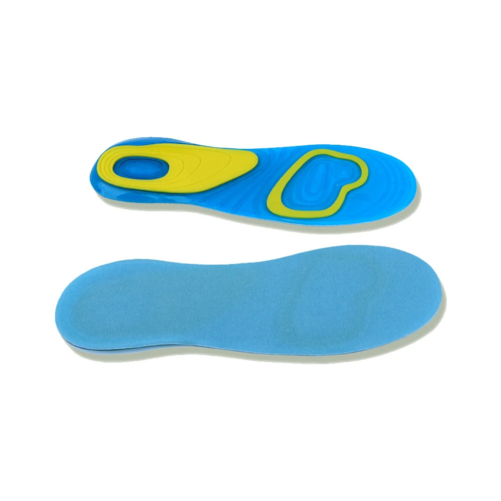 Gel Ploymer Orthopedic Insoles for Men Sport Anti-slip Comfortable Deodorant Full Palm Pads Women Lightweight Breathable Soles