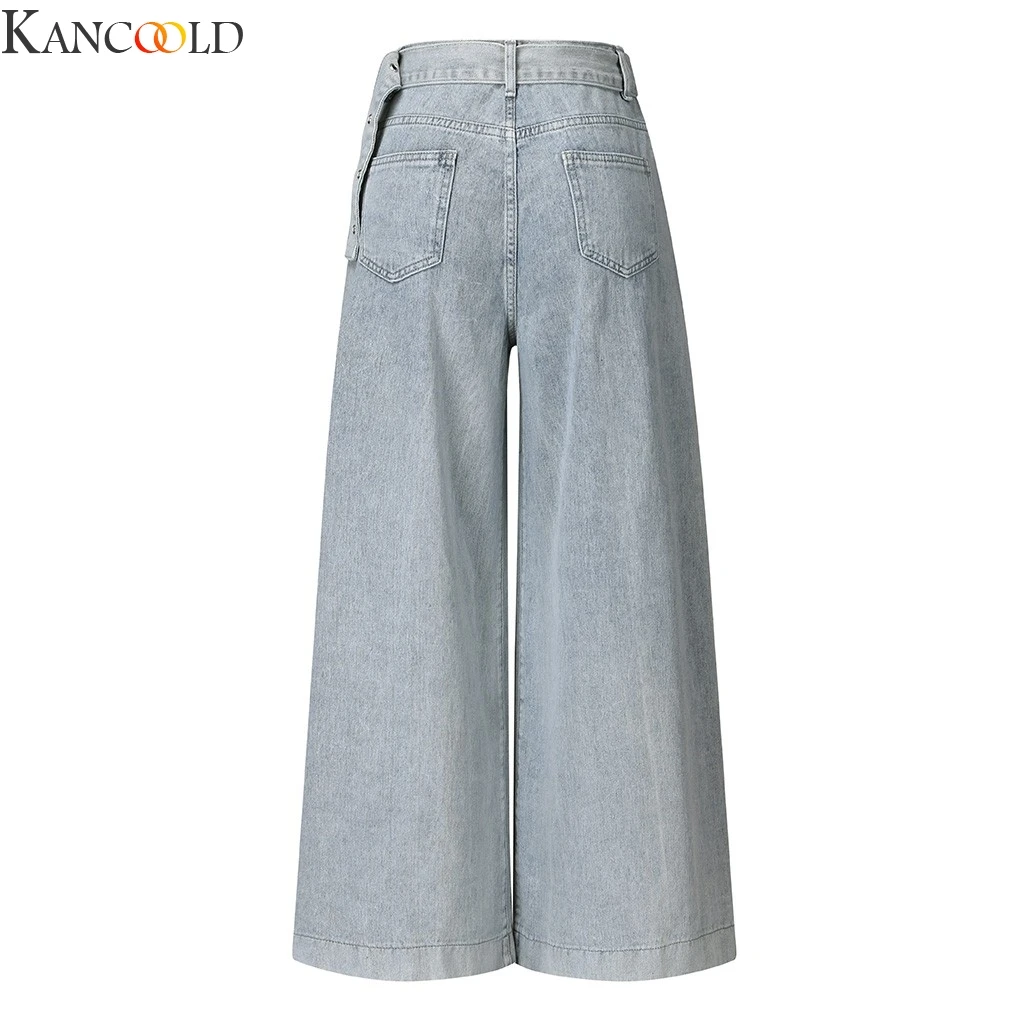 KANCOOLD, новинка, свободные джинсы, брюки для женщин, широкие, джинсовые, высокая талия, элегантные, вечерние, длинные, уличная одежда, удобная ткань