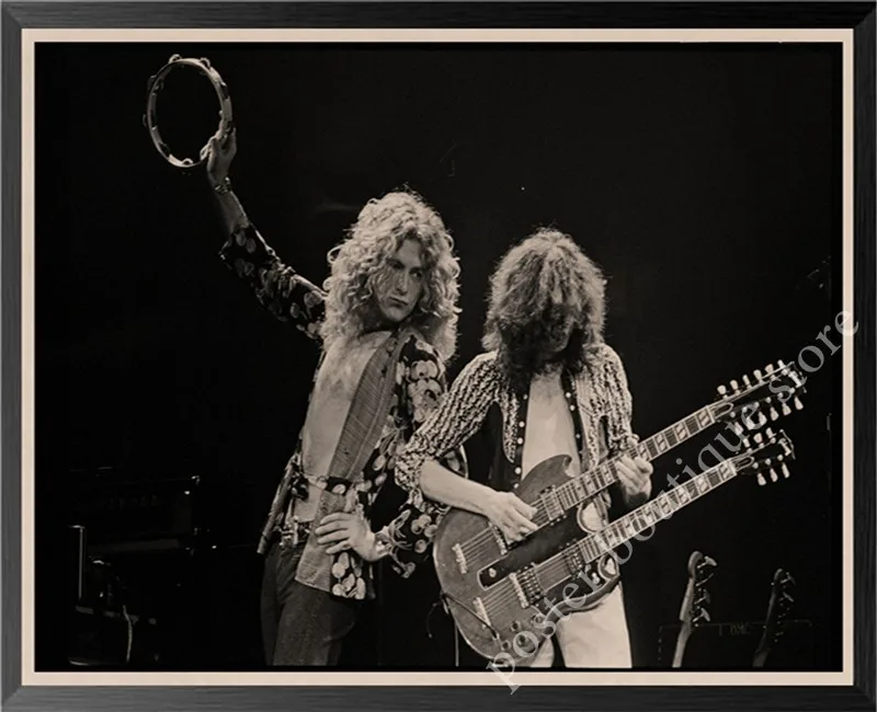 Led Zeppelin Rock Music Poster,Jimmy Page, Robert Plant poster Vintage Home Decor Wall Stickers nine percent/6