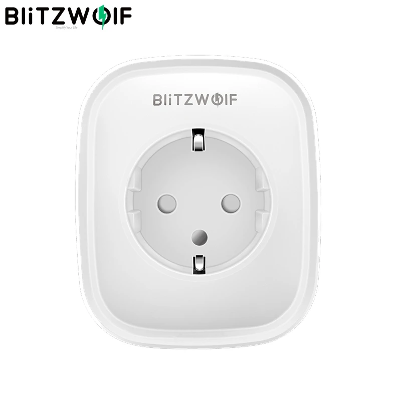 Cena W magazynie BlitzWolf BW SHP5 2.1A dwa porty usb 16A inteligentne gniazdo wifi ue wtyczka praca z asystent google alexa BlitzWolf Tuya APP