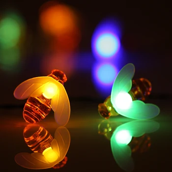 

Outdoor Solar Powered Garden String Light 7m/22.97ft 50 Beads Honey Bee Fairy String Lights IP65 Waterproof for Party Garden