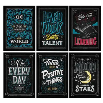 

6pcs Motivational Posters Durable Practical Useful Inspirational Posters Motivational Wall Poster Motivational Wall Decor