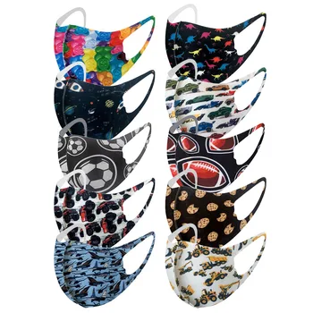 

1pcs Mascarilla Cartoon Print Face Masks Washable Lovely Print Kids Children Face Mask Fashion Mouth Cover Reusable Mascarillas