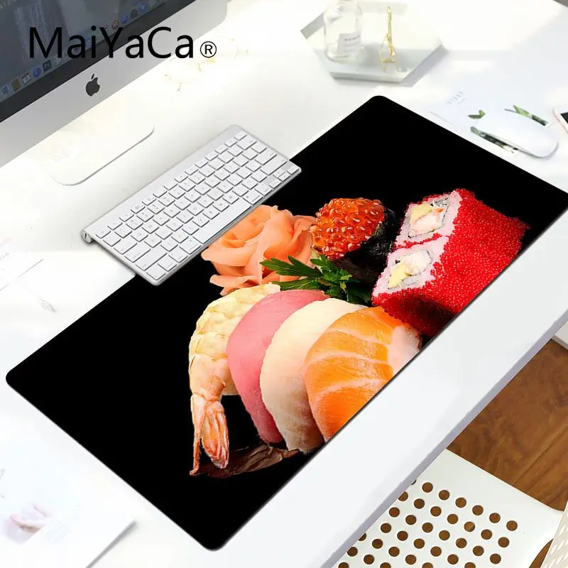 LockEdge 30X90cm MaiYaCa суши индивидуальные коврики для мышки ноутбук коврик для мышки в стиле аниме Удобная мышка коврик игровая защелка для мыши - Цвет: LockEdge 30X90cm