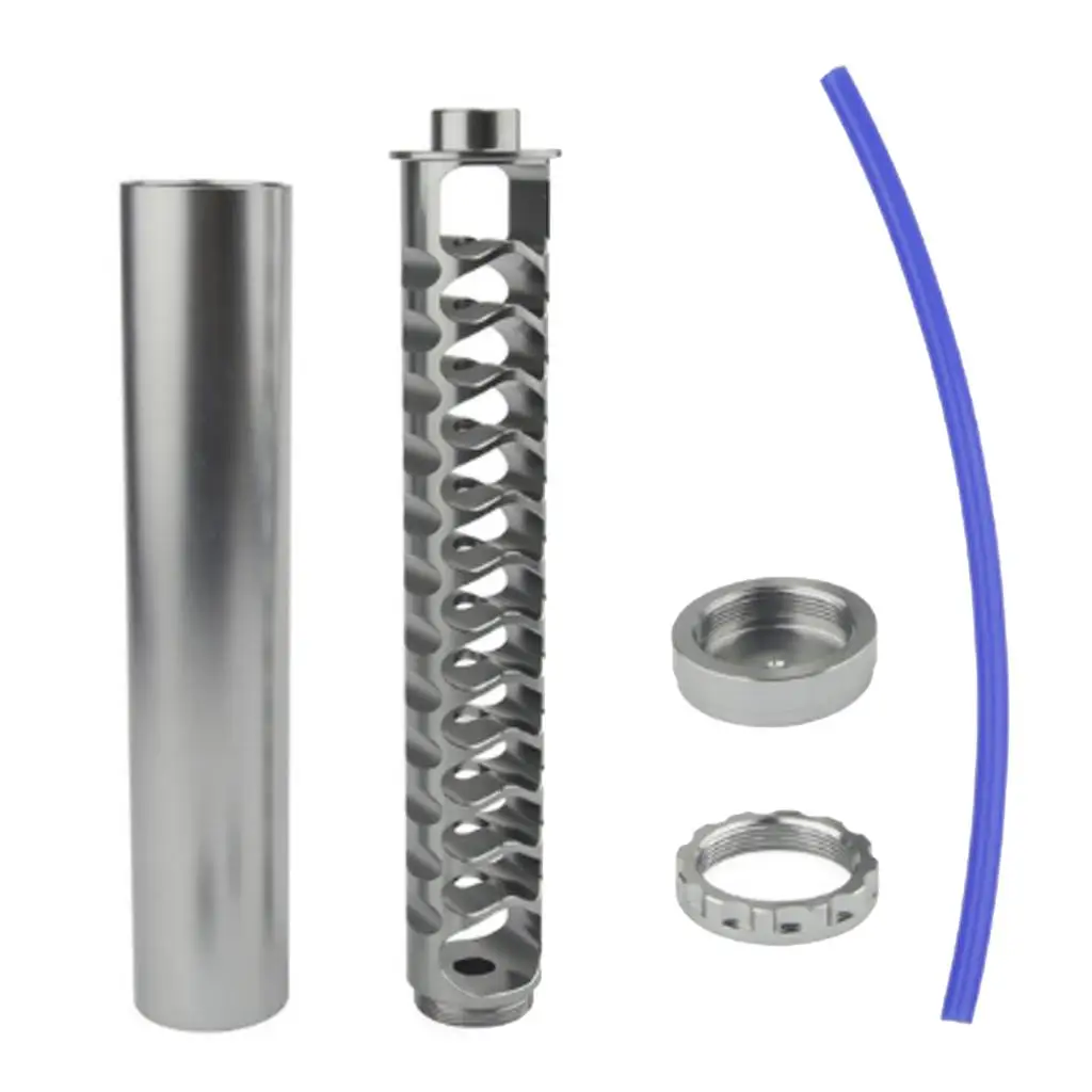 10IN 1/2-28 FUEL FILTER WITH TUBE AND END CAPS FOR NAPA 4003 WIX 24003 TITANIUM