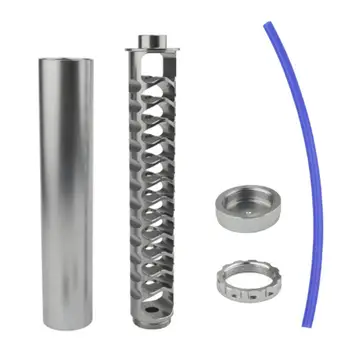 

10IN 1/2-28 FUEL FILTER WITH TUBE AND END CAPS FOR NAPA 4003 WIX 24003 TITANIUM