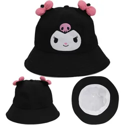 Anime Melody Pink Skull Devil Cap SunHat Cosplay Cotton Embroidery Printing Bucket Hats Fisherman Hat Costume Prop Accessories