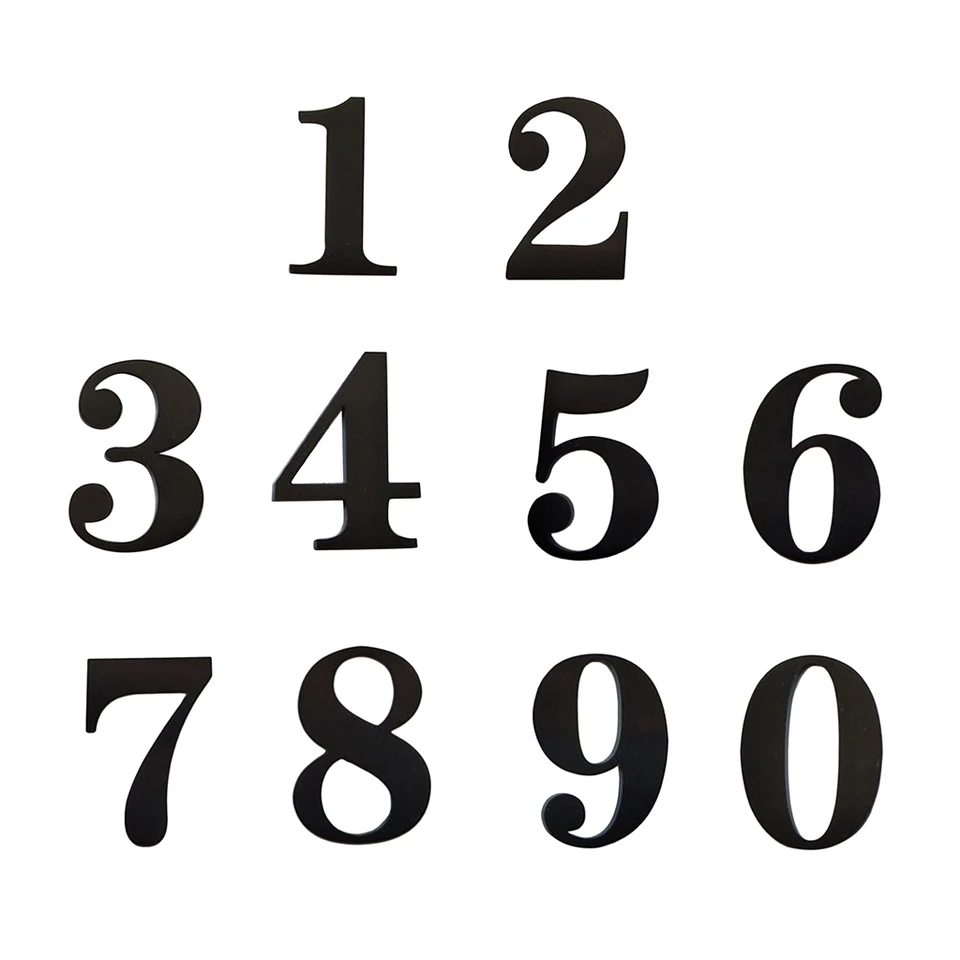 Stainless Steel Self Adhesive Self Stick House Numbers Sign Solid Stickers For Mailbox Apartment Hotel Door Plaques Signs Aliexpress