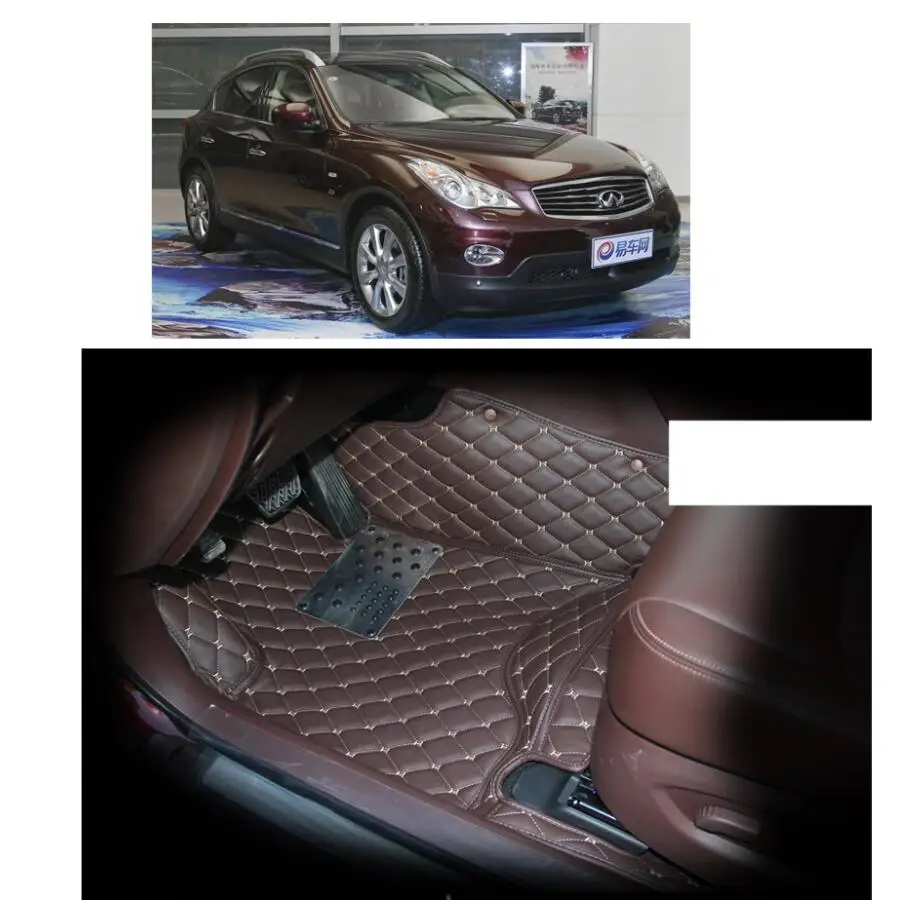 Кожаные ботинки для женщин автомобильный салон автомобиля коврик infiniti qx50 2007 2008
