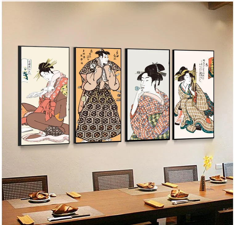 

Home Decoration Japanese Ukiyoe Maid for Canvas Painting Posters and Prints Wall Pictures for Bedroom Living Room Print