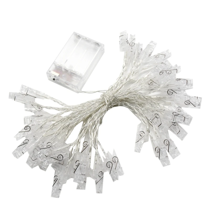 New-LED Garland Card Photo Clip Led String Fairy Lights Battery Operated Christmas Garlands Wedding Valentines Decoration