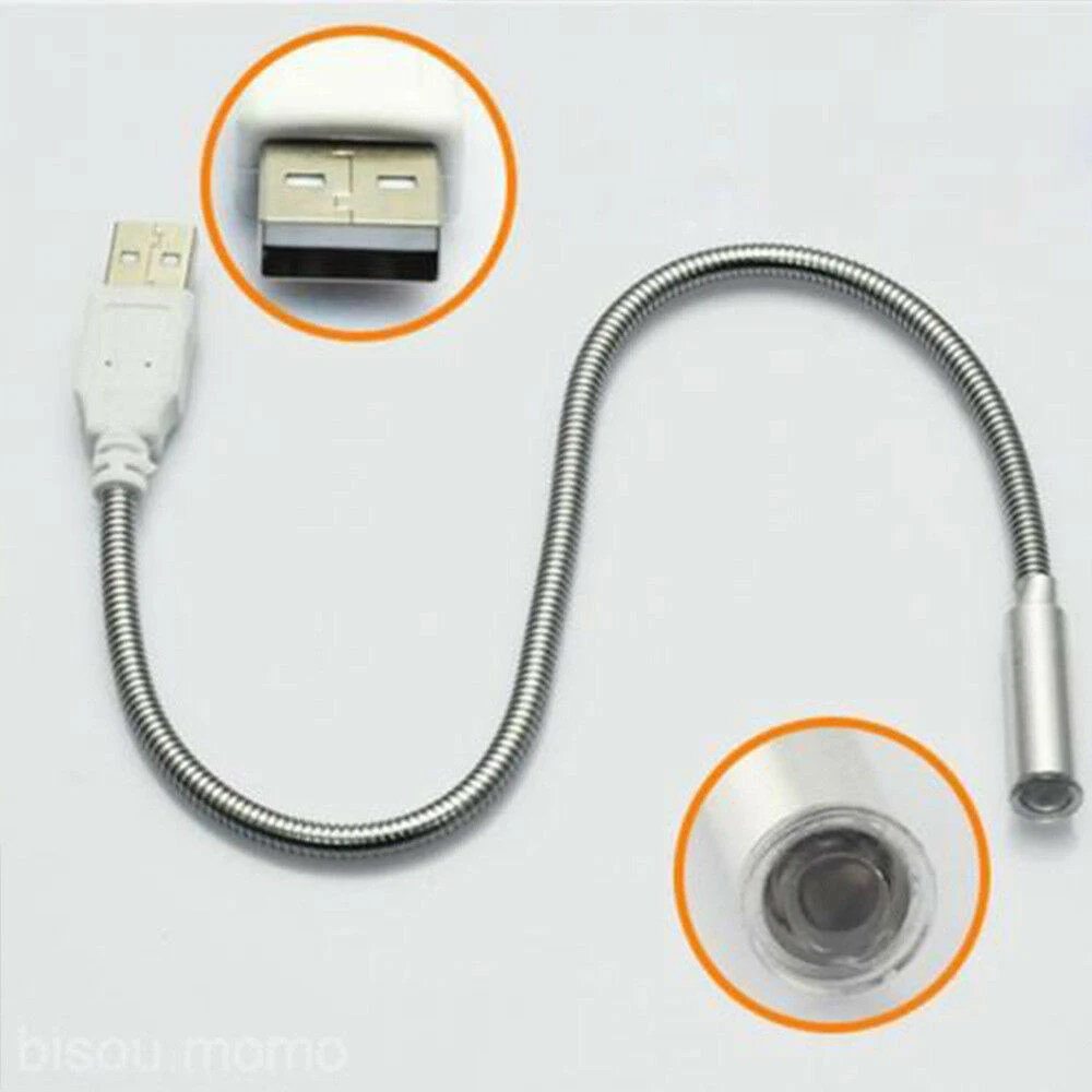 Металлический материал USB светодиодный светильник лампа 1 светодиодный гибкий свет для чтения книг для ноутбука ПК компьютера