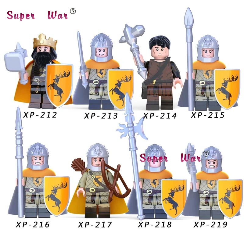 

Single Gondor Fountain Guard Sword Lancers Game of Thrones Gendry Medieval Archers Series building blocks toys