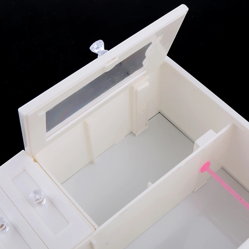 Dollhouse Miniature Bedroom Furniture Storage Wardrobe Closet for Kids Gift